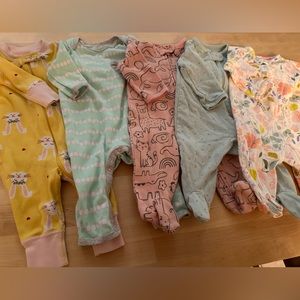 Bundle of five Girls 3 month onesies